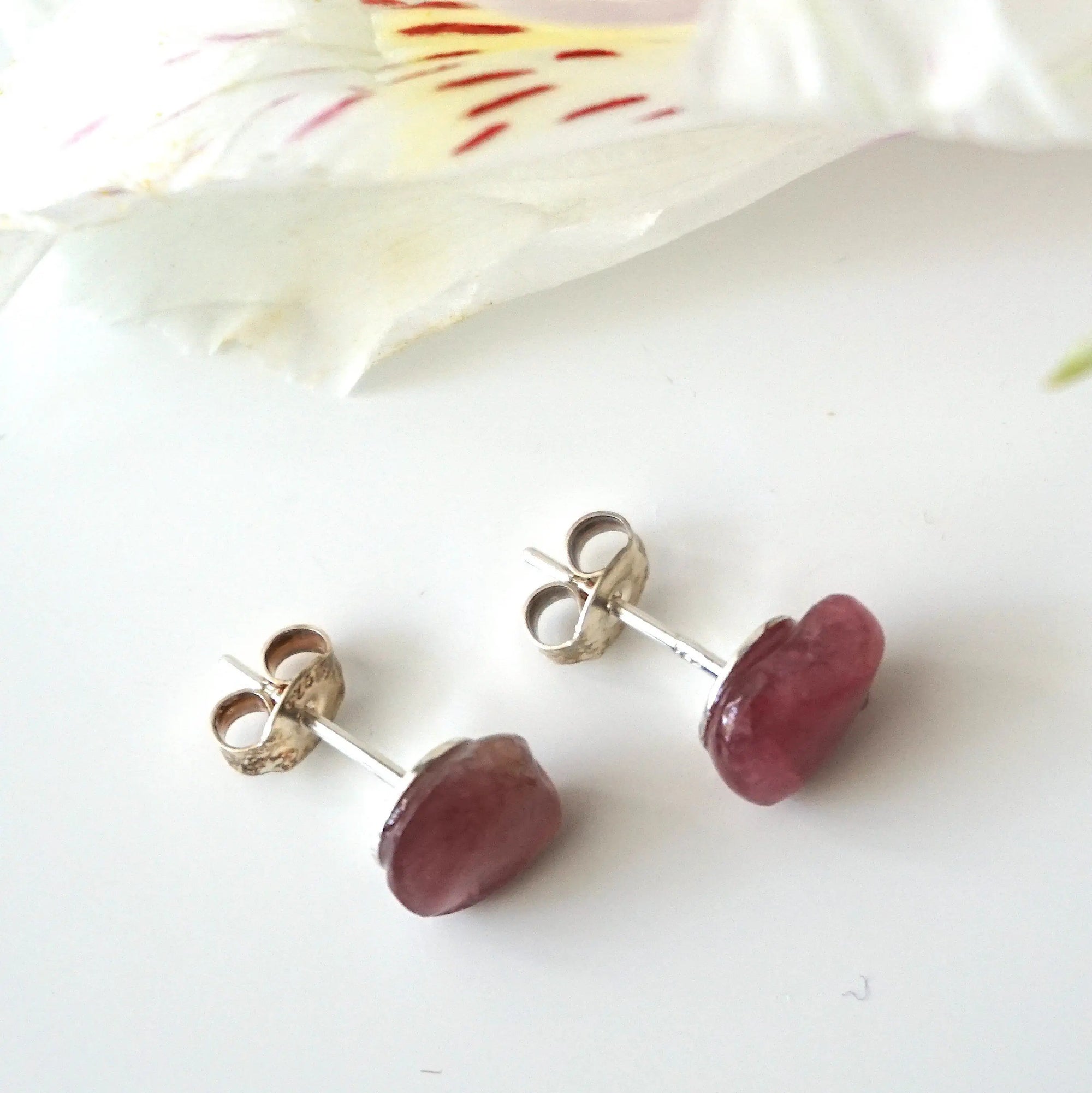 Pink Tourmaline Stud Earrings Designs by Nature Gems