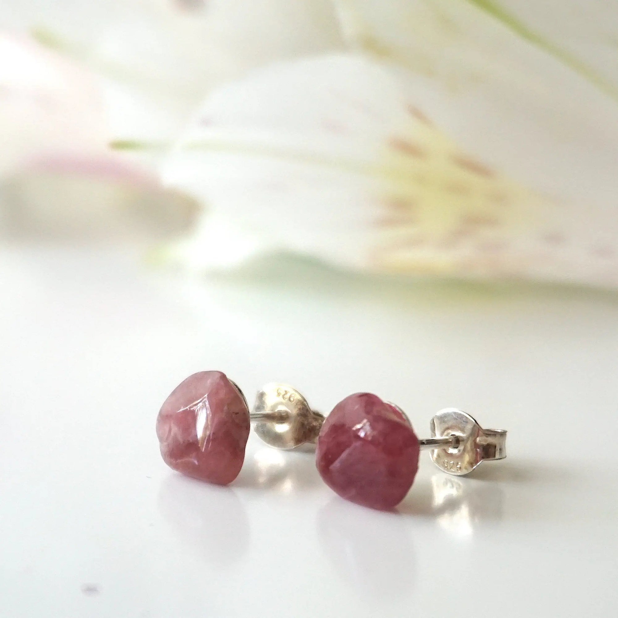 Pink Tourmaline Stud Earrings Designs by Nature Gems
