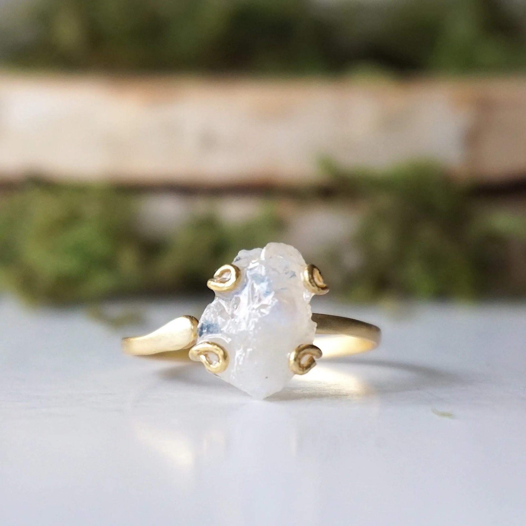Rainbow Moonstone - Adjustable Ring 14k Gold Designs by Nature Gems
