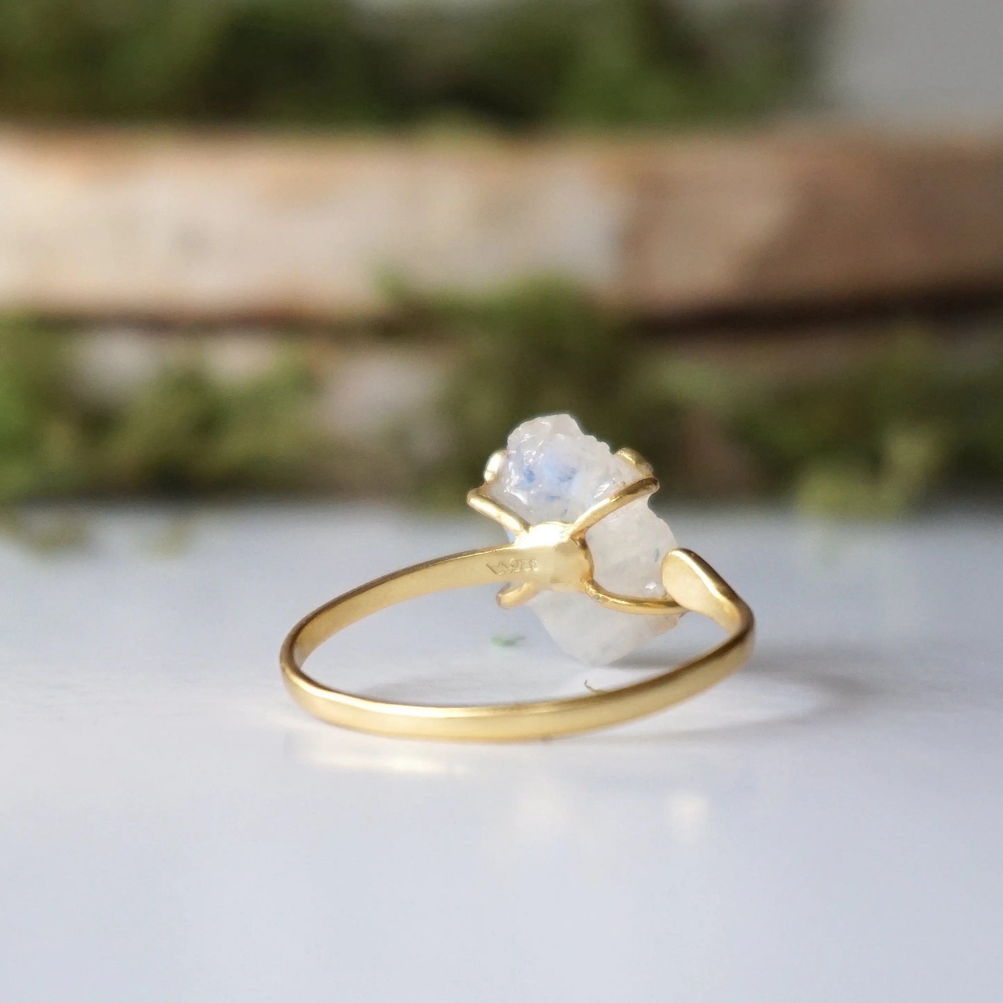 Rainbow Moonstone - Adjustable Ring 14k Gold Designs by Nature Gems