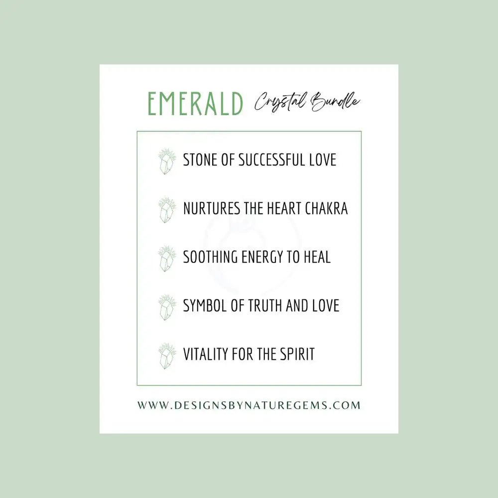 Raw Emerald Crystals - Bundle Bags Designs by Nature Gems