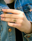 Raw Green Peridot Adjustable Ring - 14K Gold-Filled DesignsbyNatureGems