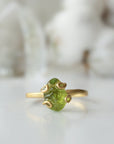 Raw Green Peridot Adjustable Ring - 14K Gold-Filled DesignsbyNatureGems