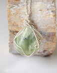Raw Light Green Jade Necklace DesignsbyNatureGems
