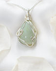 Raw Light Green Jade Necklace DesignsbyNatureGems
