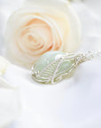Raw Light Green Jade Necklace DesignsbyNatureGems