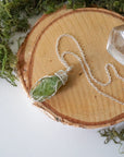 Raw Peridot Necklace - Sterling Silver DesignsbyNatureGems