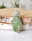 Raw Peridot Necklace - Sterling Silver DesignsbyNatureGems