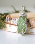 Raw Peridot Necklace - Sterling Silver DesignsbyNatureGems