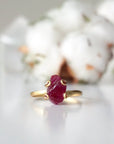 Raw Pink Ruby Ring - 14K Gold-Filled DesignsbyNatureGems