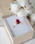 Raw Pink Ruby Ring - 14K Gold-Filled DesignsbyNatureGems
