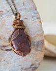 Raw Ruby Necklace - Antique Bronze DesignsbyNatureGems