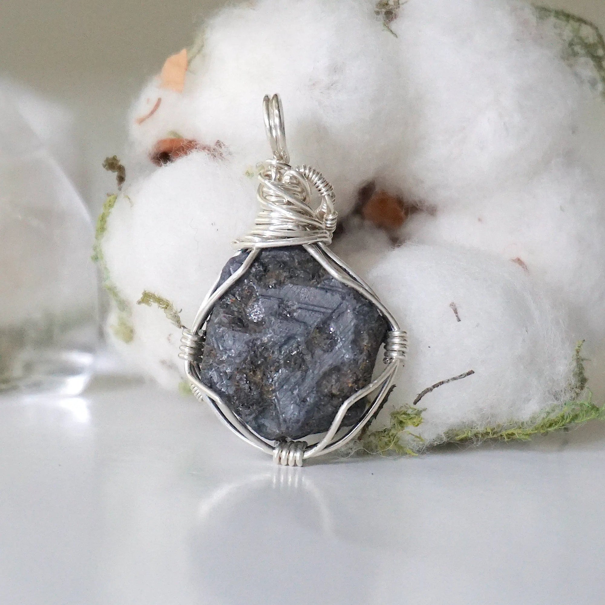 Raw Sapphire Sterling Silver Pendant DesignsbyNatureGems