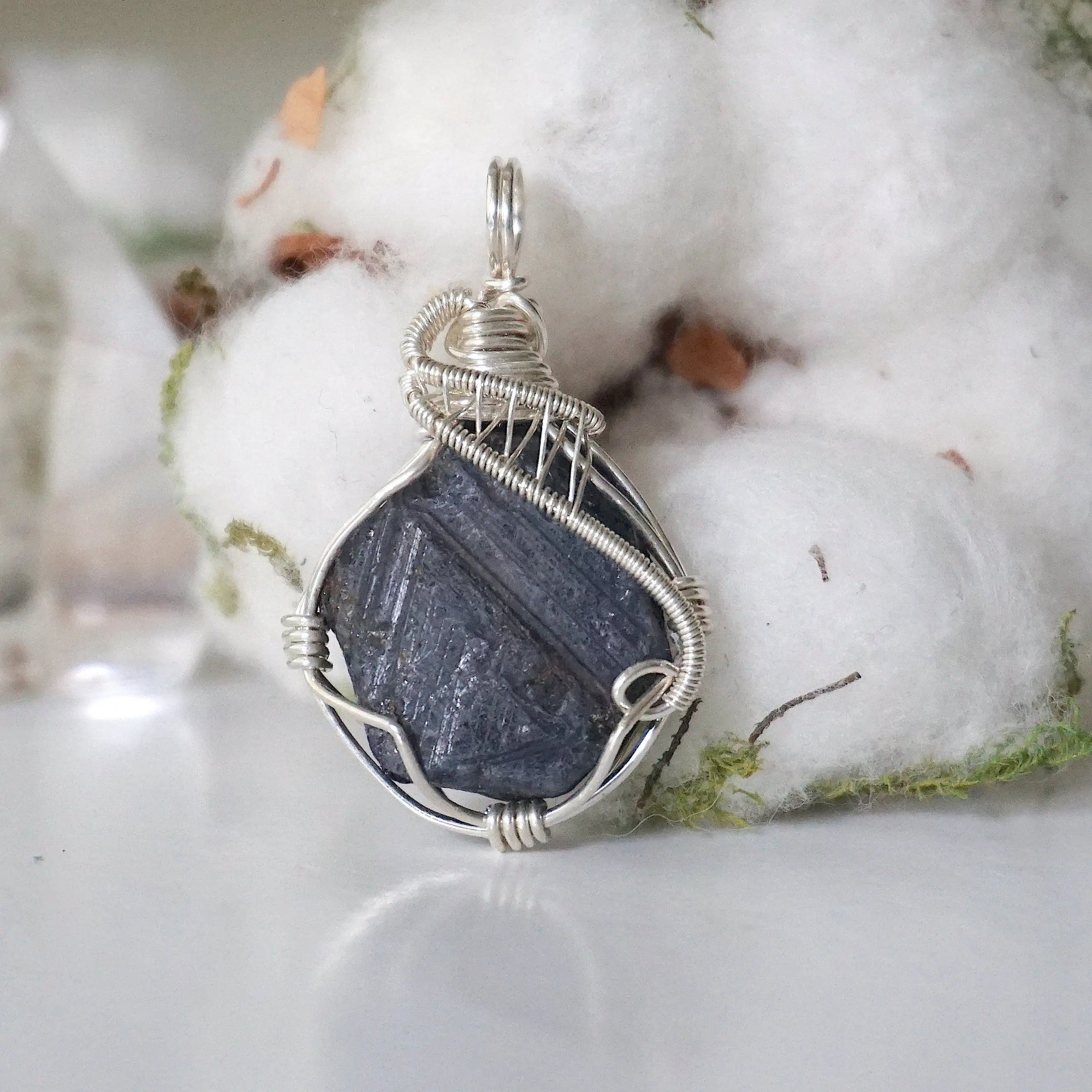Raw Sapphire Sterling Silver Pendant DesignsbyNatureGems