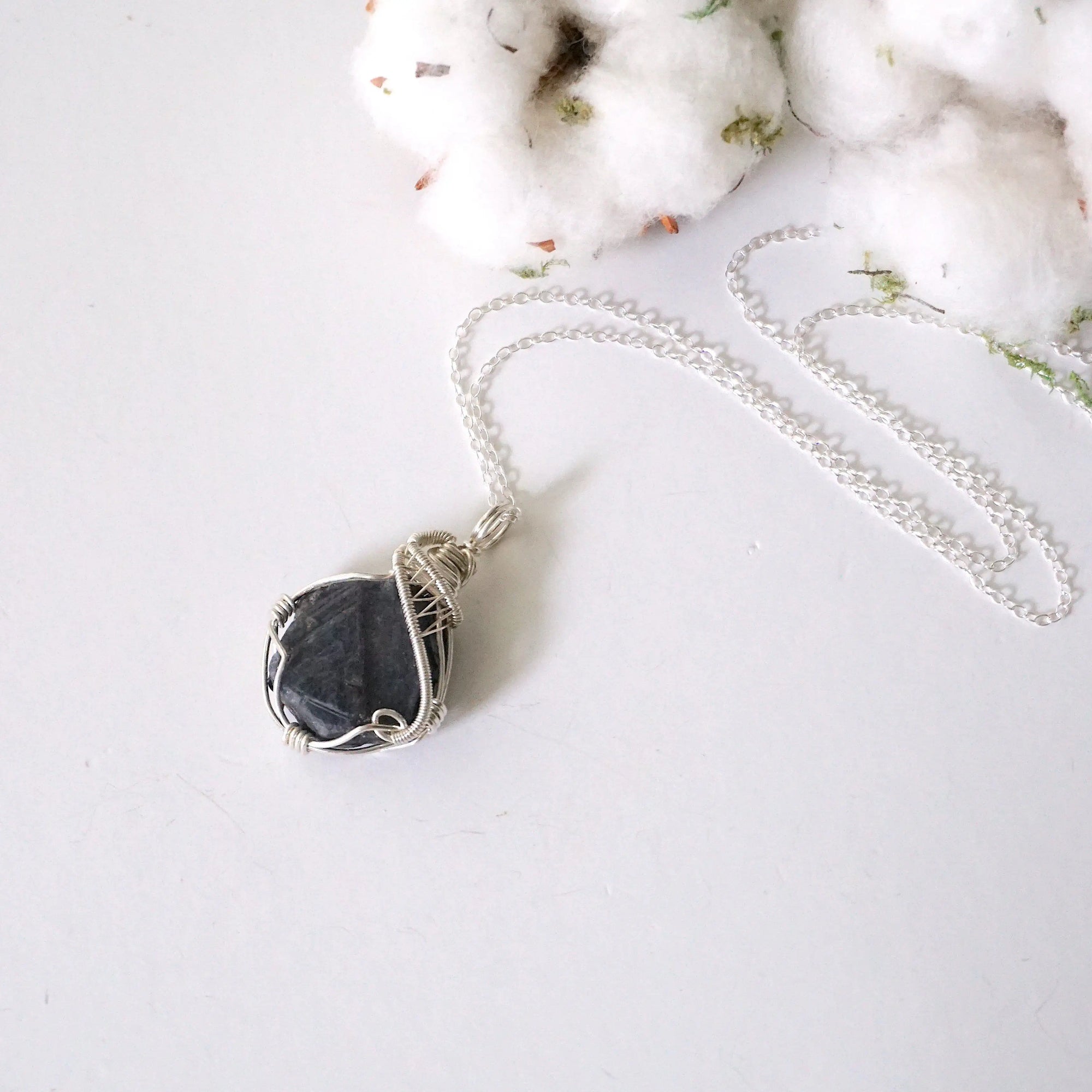 Raw Sapphire Sterling Silver Pendant DesignsbyNatureGems