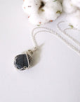 Raw Sapphire Sterling Silver Pendant DesignsbyNatureGems