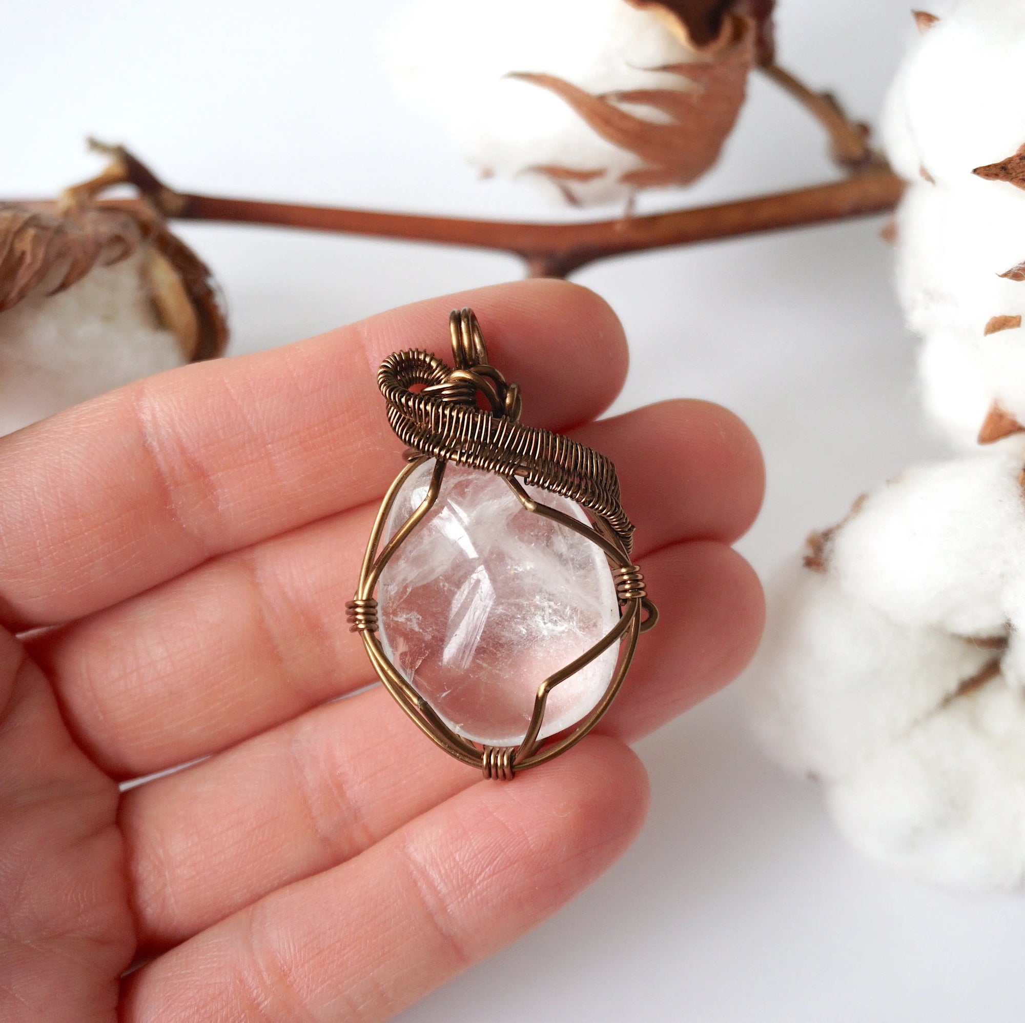 Rock Crystal Necklace (Clear Quartz) DesignsbyNatureGems