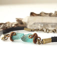 Rohan-Men's Blue Raw Apatite Bracelet Designs by Nature Gems