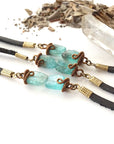Rohan-Men's Blue Raw Apatite Bracelet Designs by Nature Gems