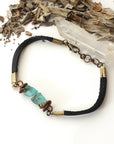 Rohan-Men's Blue Raw Apatite Bracelet Designs by Nature Gems