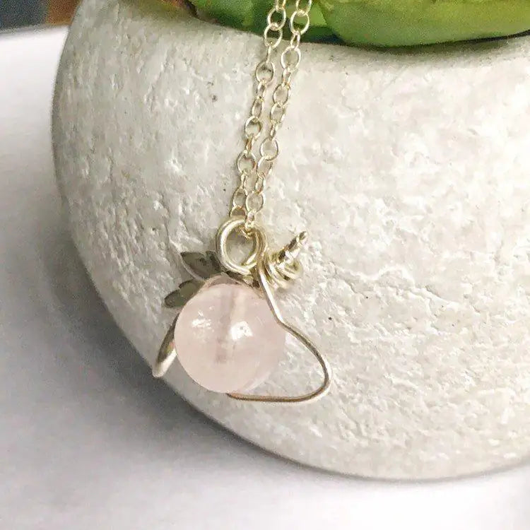 Rose Quartz Unicorn Necklace – Italian Sterling Silver DesignsbyNatureGems