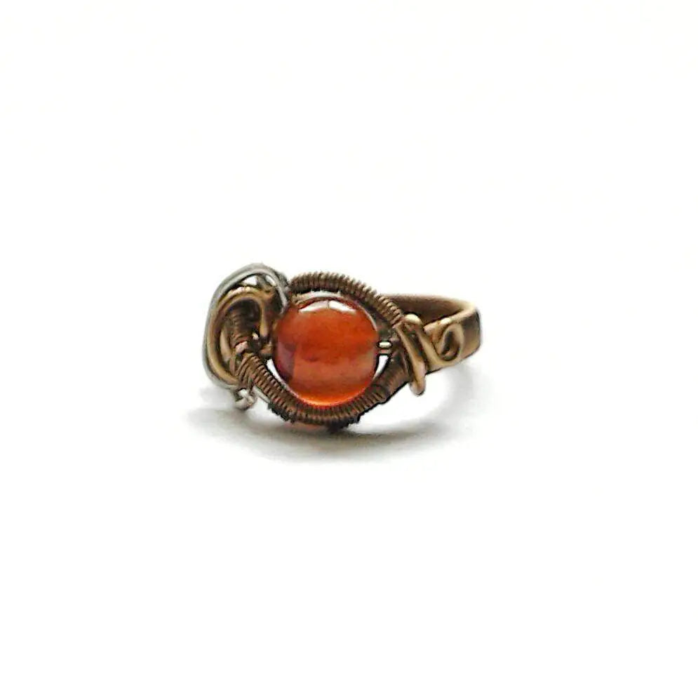 Sardonyx Crystal Ring in Dark Silver and Antique Bronze DesignsbyNatureGems