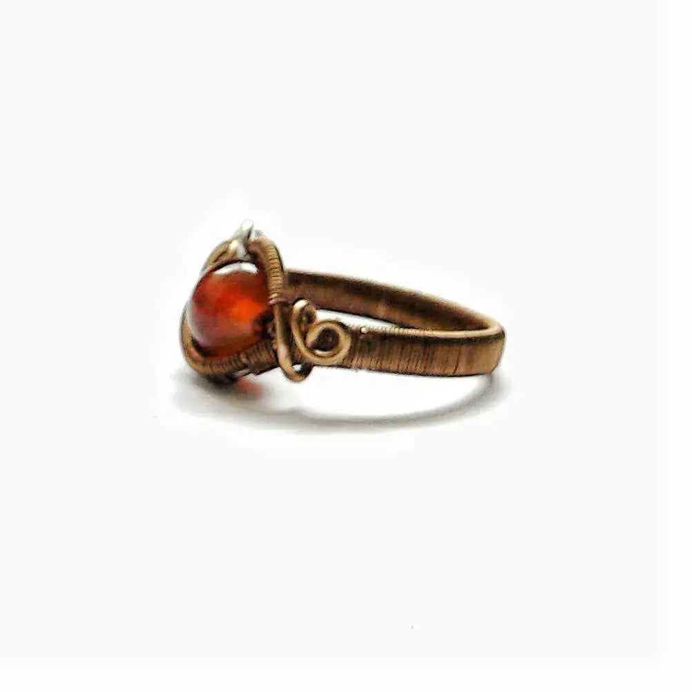 Sardonyx Crystal Ring in Dark Silver and Antique Bronze DesignsbyNatureGems
