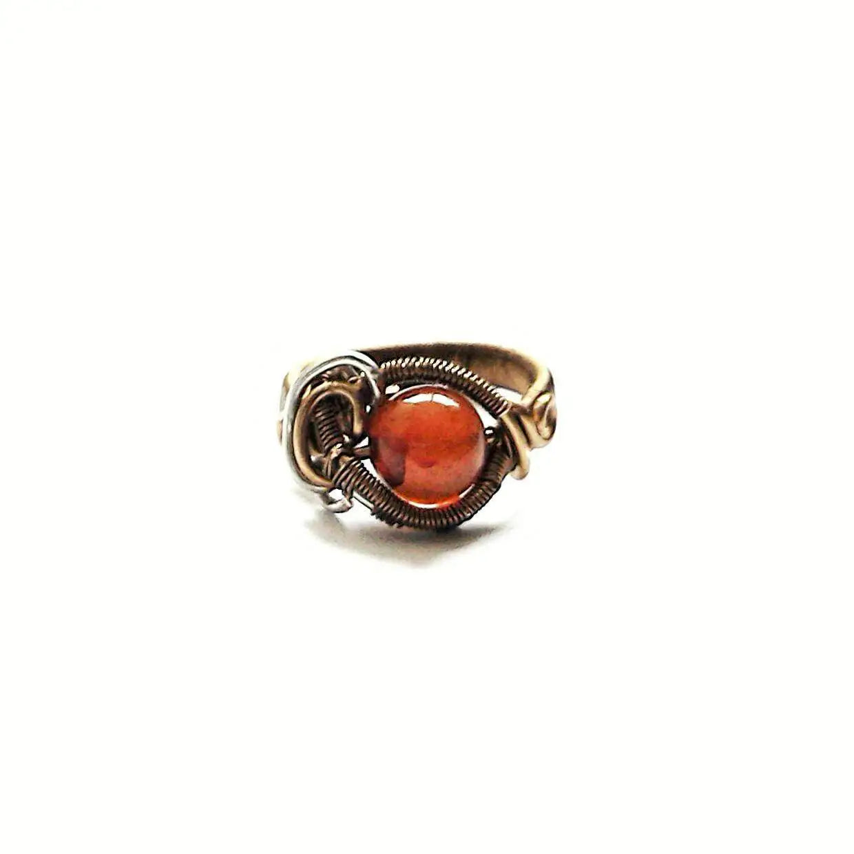 Sardonyx Crystal Ring in Dark Silver and Antique Bronze DesignsbyNatureGems