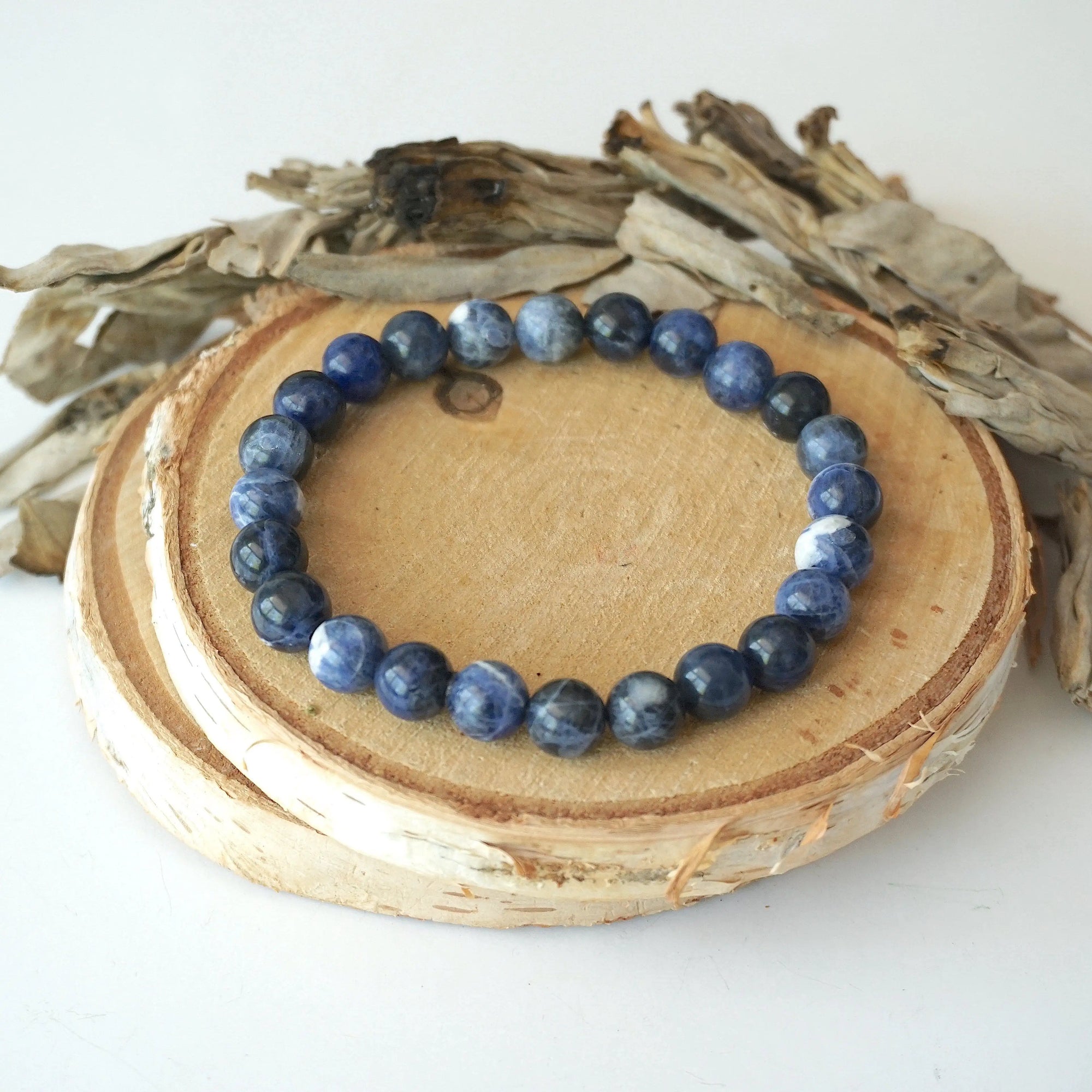 Sodalite Healing Crystal - Mala Bracelet DesignsbyNatureGems