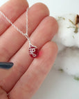 Sterling Silver Pink Tourmaline - Charm Necklace DesignsbyNatureGems