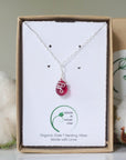 Sterling Silver Pink Tourmaline - Charm Necklace DesignsbyNatureGems