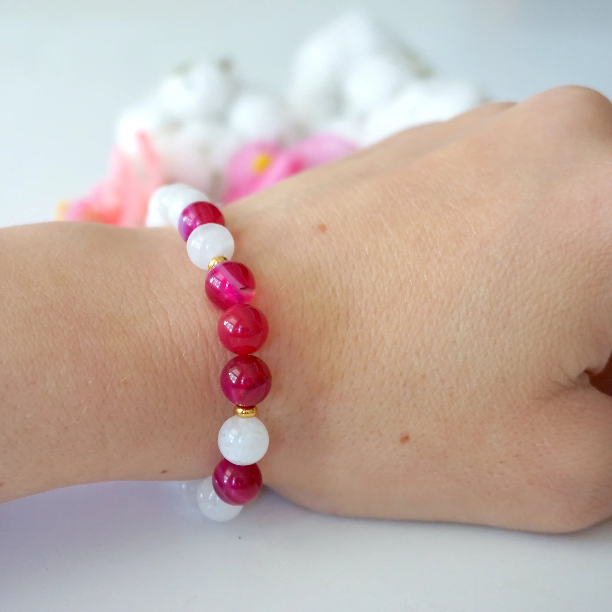 Versace Pink Mala Bracelet - Model 1 Designs by Nature Gems