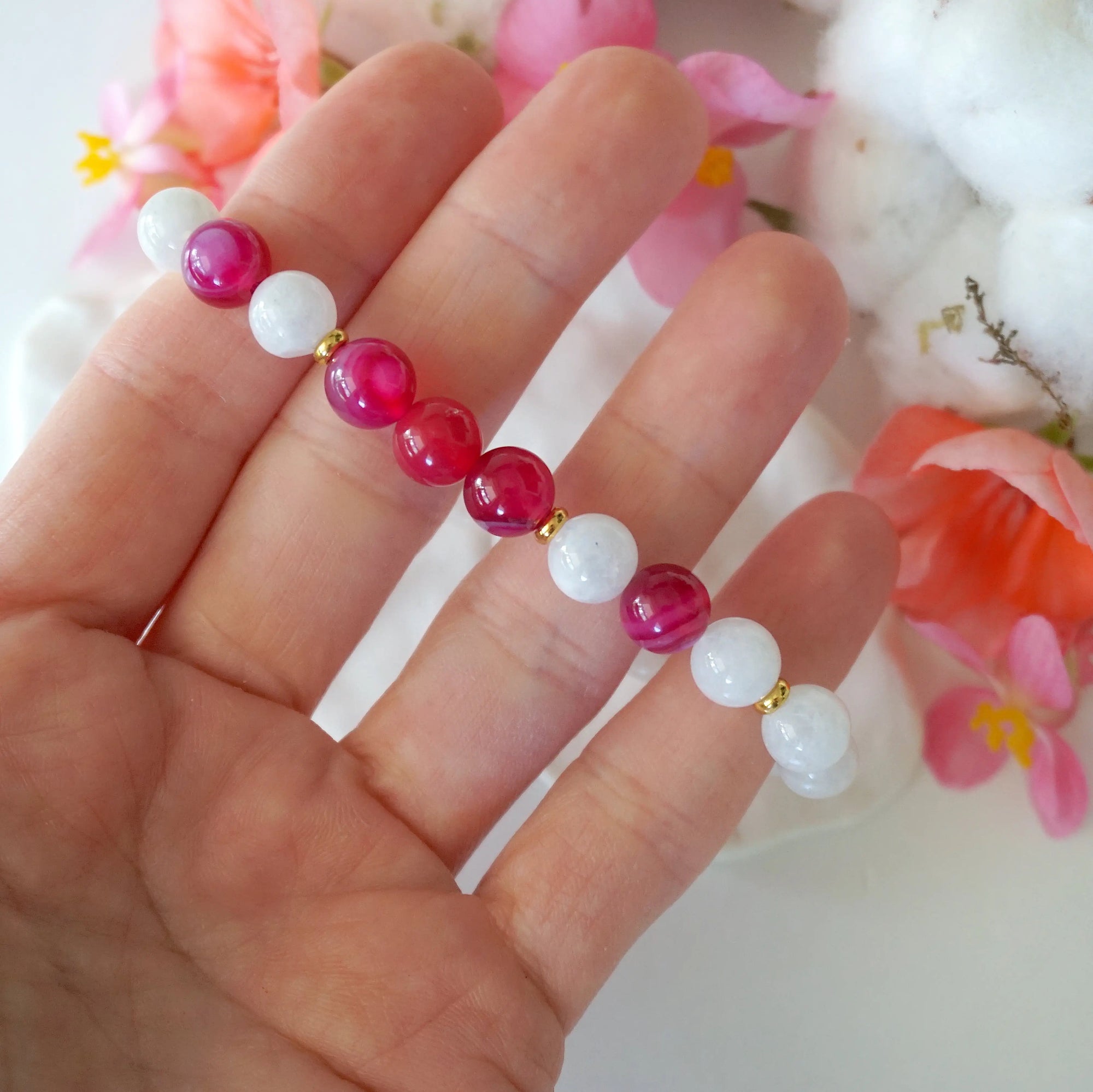 Versace Pink Mala Bracelet - Model 1 Designs by Nature Gems