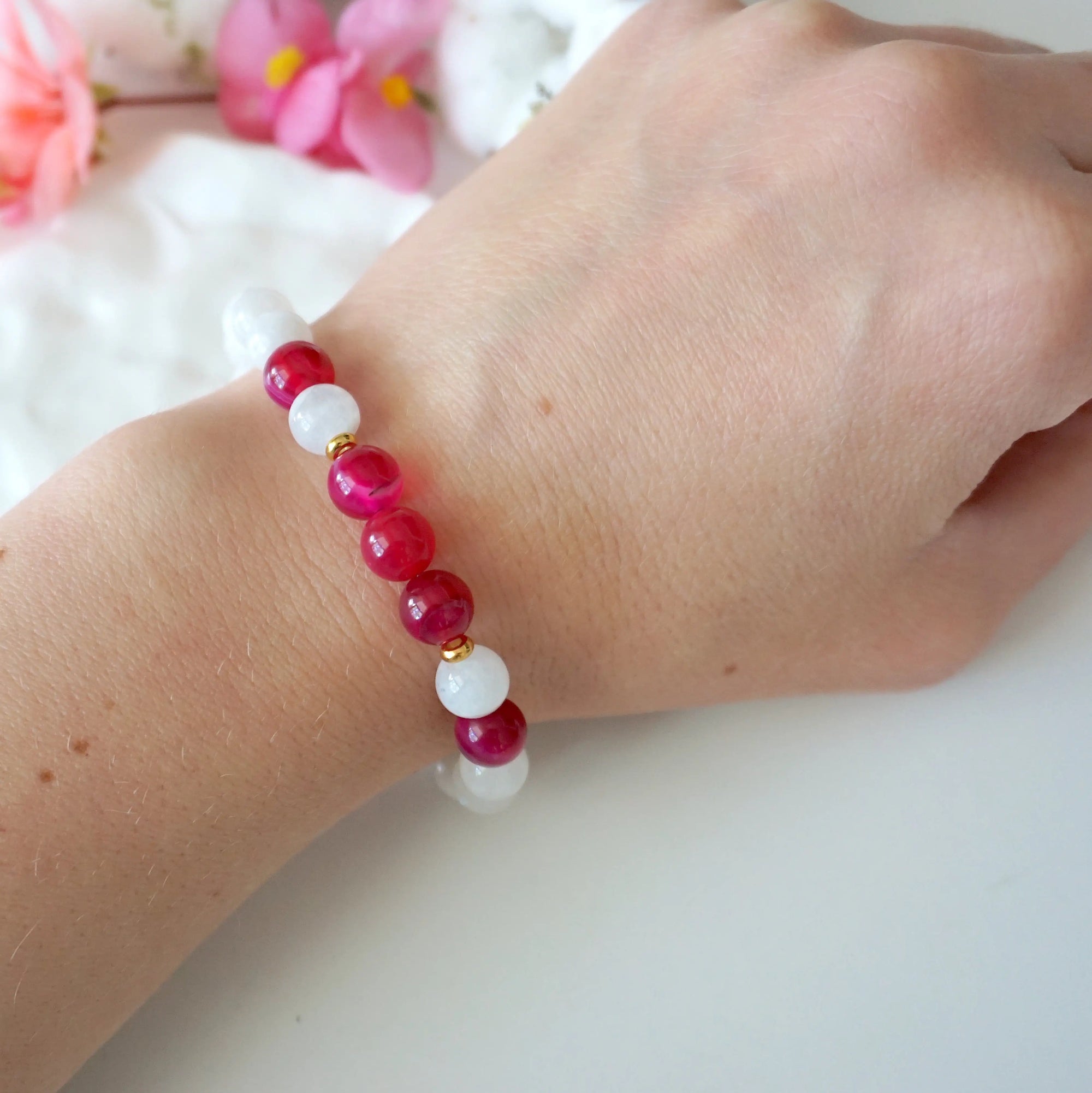 Versace Pink Mala Bracelet - Model 1 Designs by Nature Gems