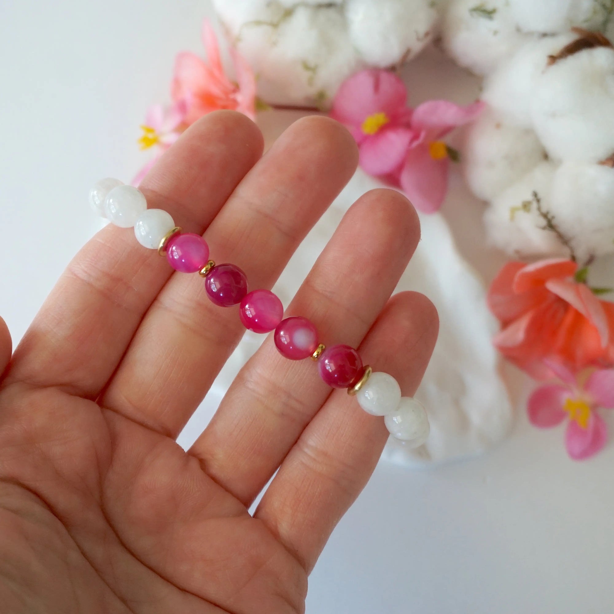 Versace Pink Mala Bracelet - Model 2 Designs by Nature Gems