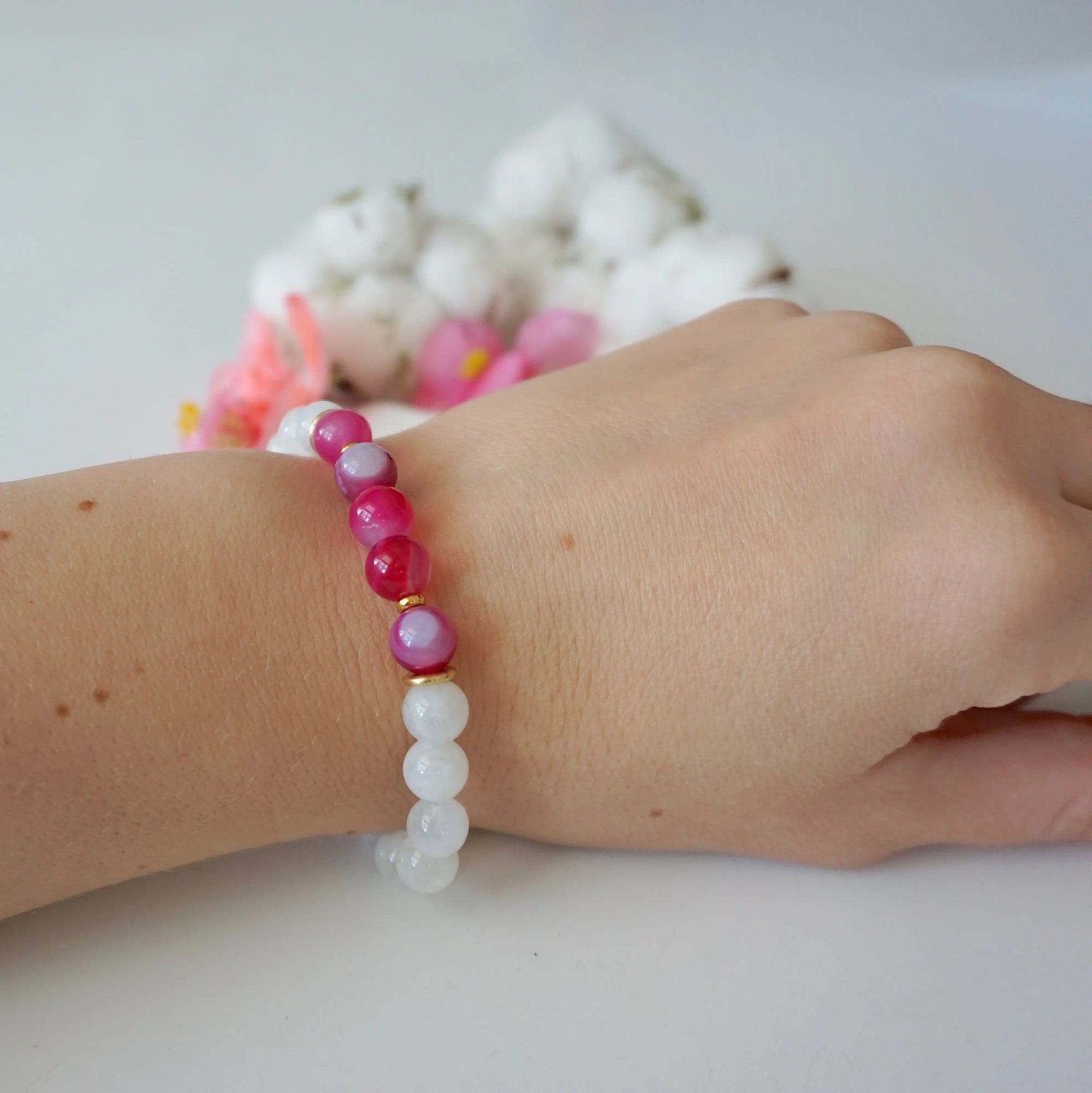 Versace Pink Mala Bracelet - Model 2 Designs by Nature Gems