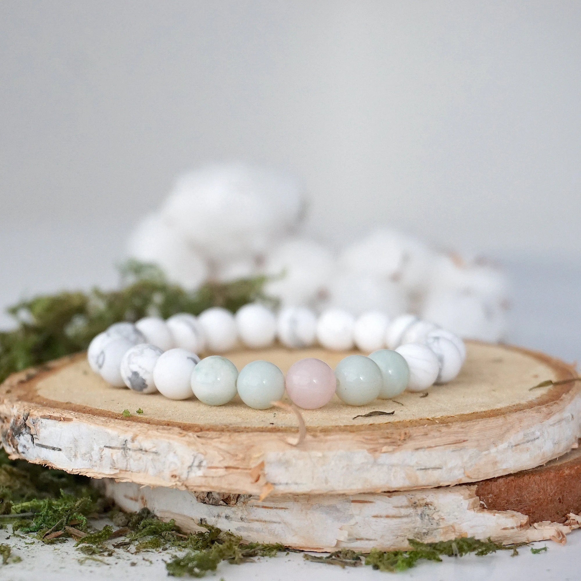 White Howlite Bracelet - Calming Unicorn Bracelet DesignsbyNatureGems