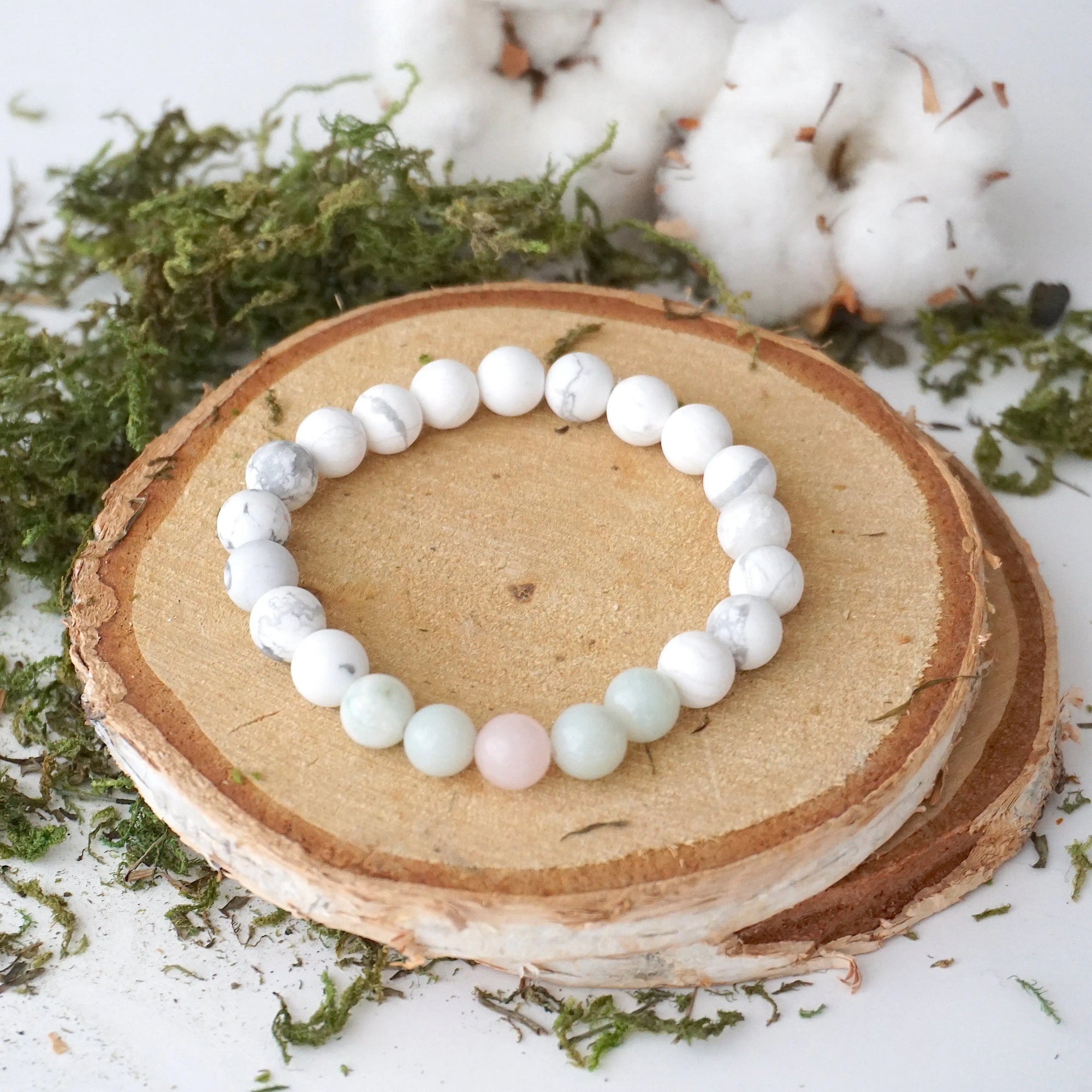 White Howlite Bracelet - Calming Unicorn Bracelet DesignsbyNatureGems