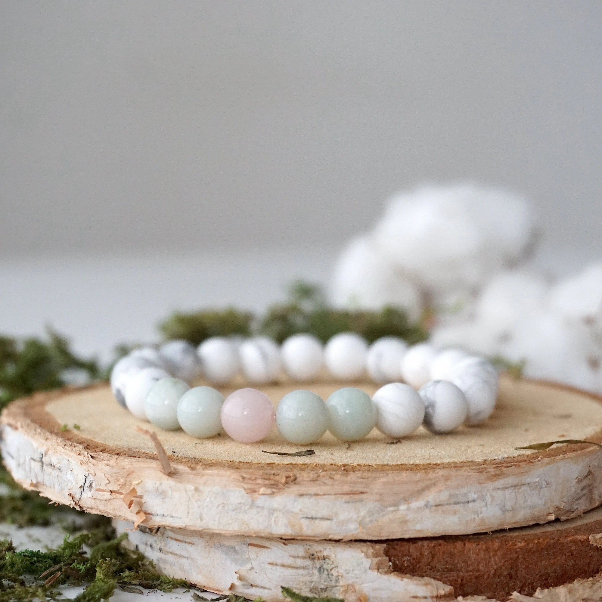 White Howlite Bracelet - Calming Unicorn Bracelet DesignsbyNatureGems