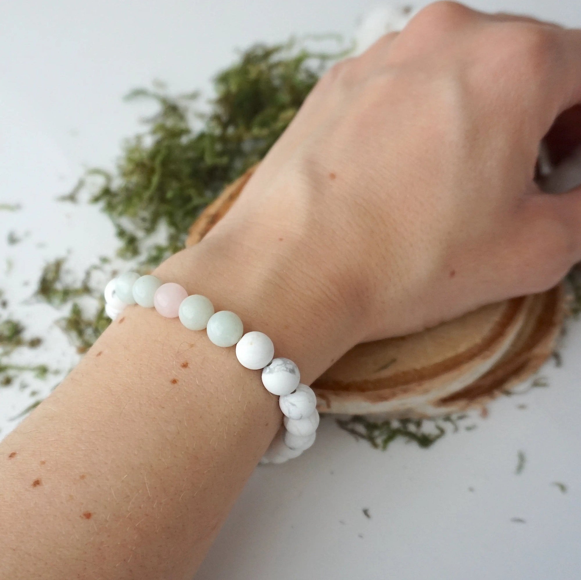 White Howlite Bracelet - Calming Unicorn Bracelet DesignsbyNatureGems