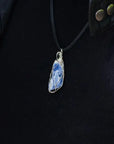 Wire Wrapped Raw Blue Kyanite Crystal Necklace DesignsbyNatureGems