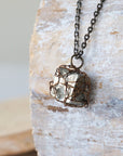 Wire Wrapped Raw Pyrite Crystal Necklace DesignsbyNatureGems