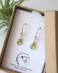 14K Gold-Filled Peridot Drop Earrings - August Birthstone DesignsbyNatureGems