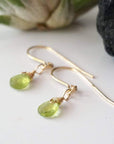 14K Gold-Filled Peridot Drop Earrings - August Birthstone DesignsbyNatureGems