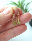 14K Gold-Filled Peridot Drop Earrings - August Birthstone DesignsbyNatureGems