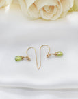 14K Gold-Filled Peridot Drop Earrings DesignsbyNatureGems