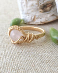 14K Gold Rose Quartz Ring DesignsbyNatureGems