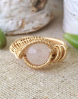 14K Gold Rose Quartz Ring DesignsbyNatureGems