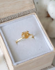 Adjustable Raw Citrine Ring - 14K Gold-Filled DesignsbyNatureGems