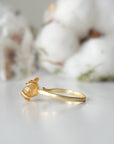 Adjustable Raw Citrine Ring - 14K Gold-Filled DesignsbyNatureGems